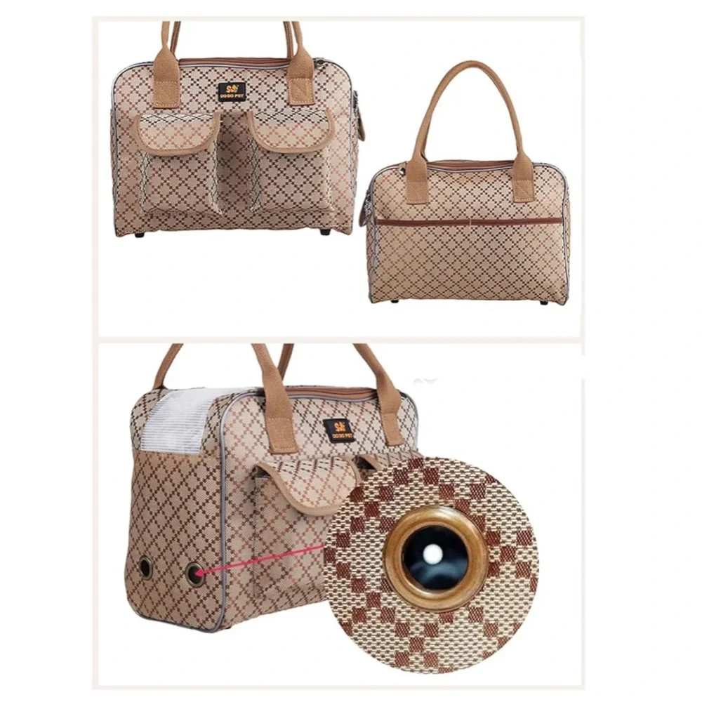 Khaki Dog Carrier Bag